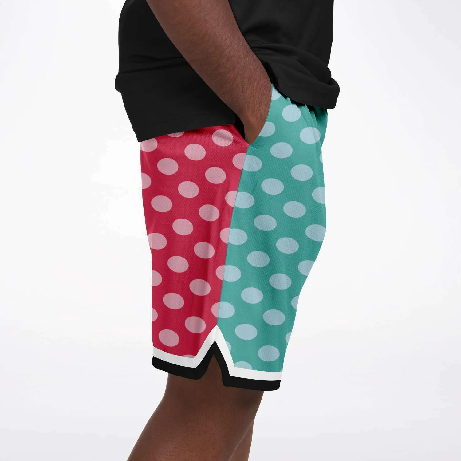 Cerulean Polka Dot Basketball Shorts