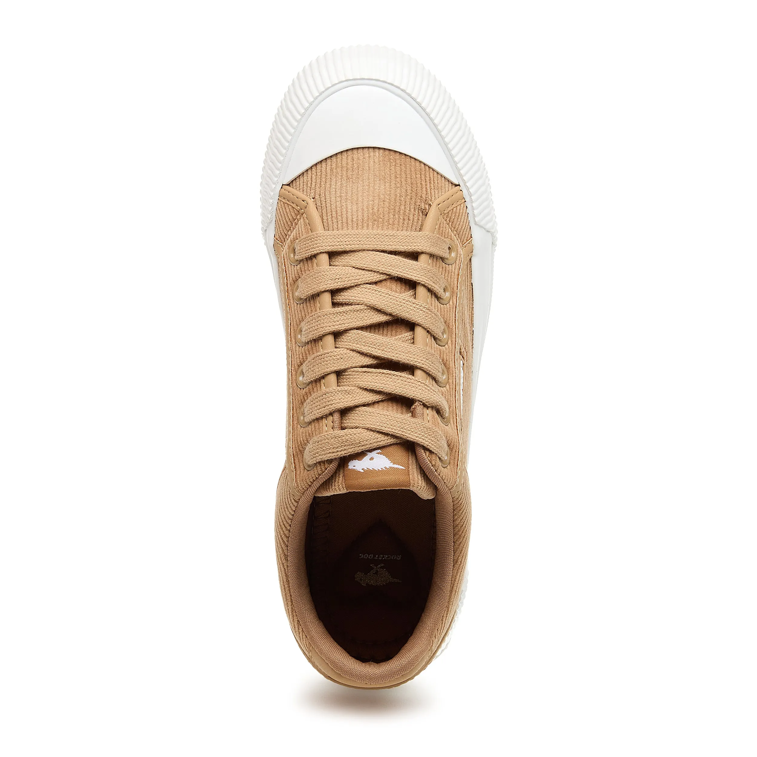 Cheery Tan Corduroy Trainers