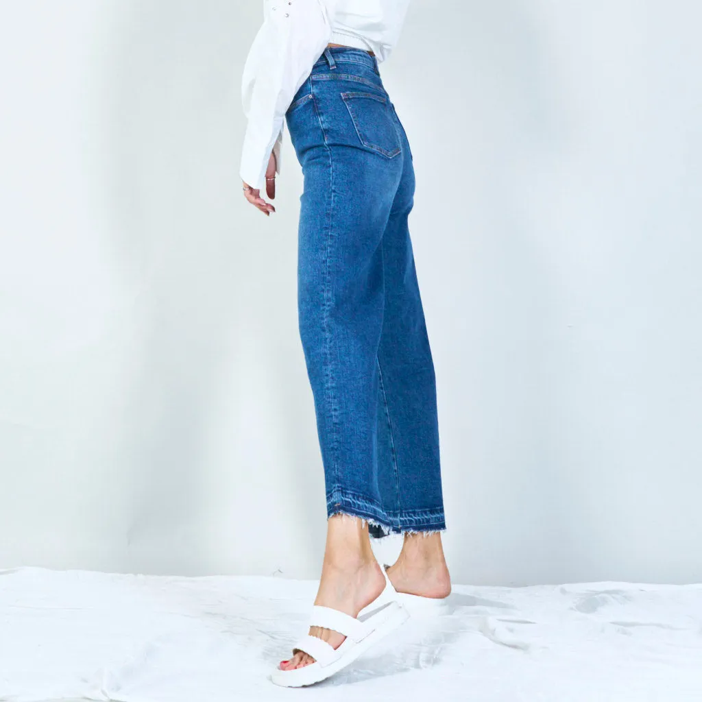 Chic high-waisted cropped wide leg jeans wholesale