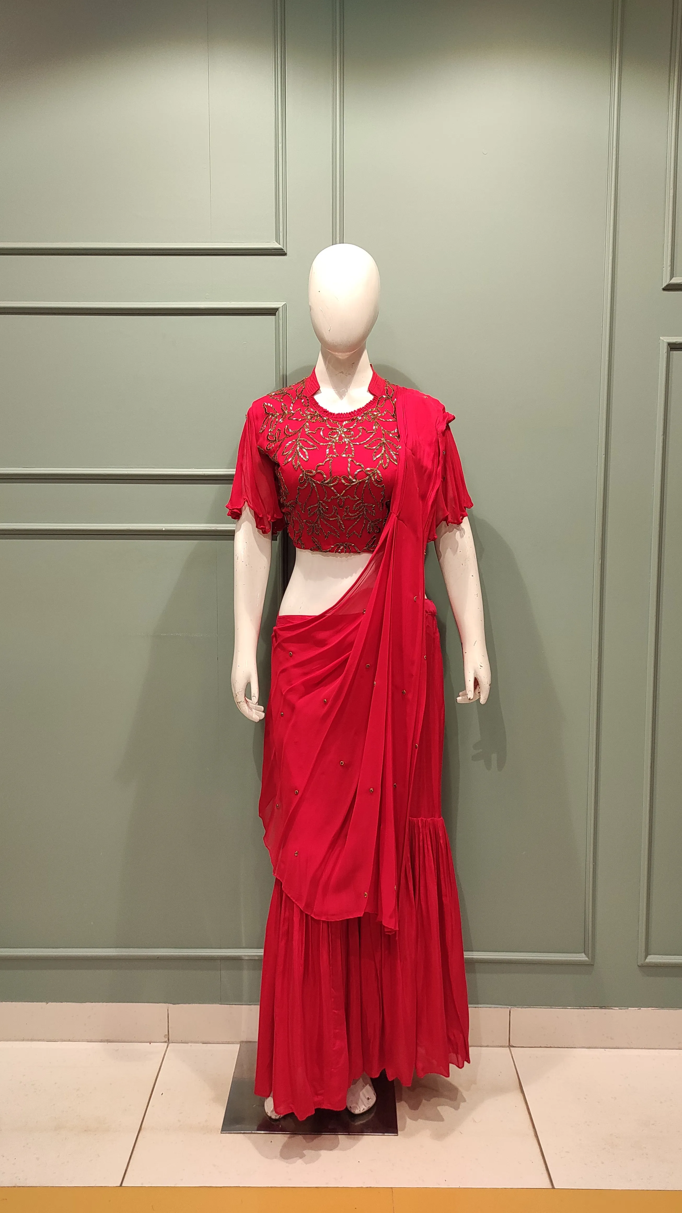 Chinon Crop Top with Gharara