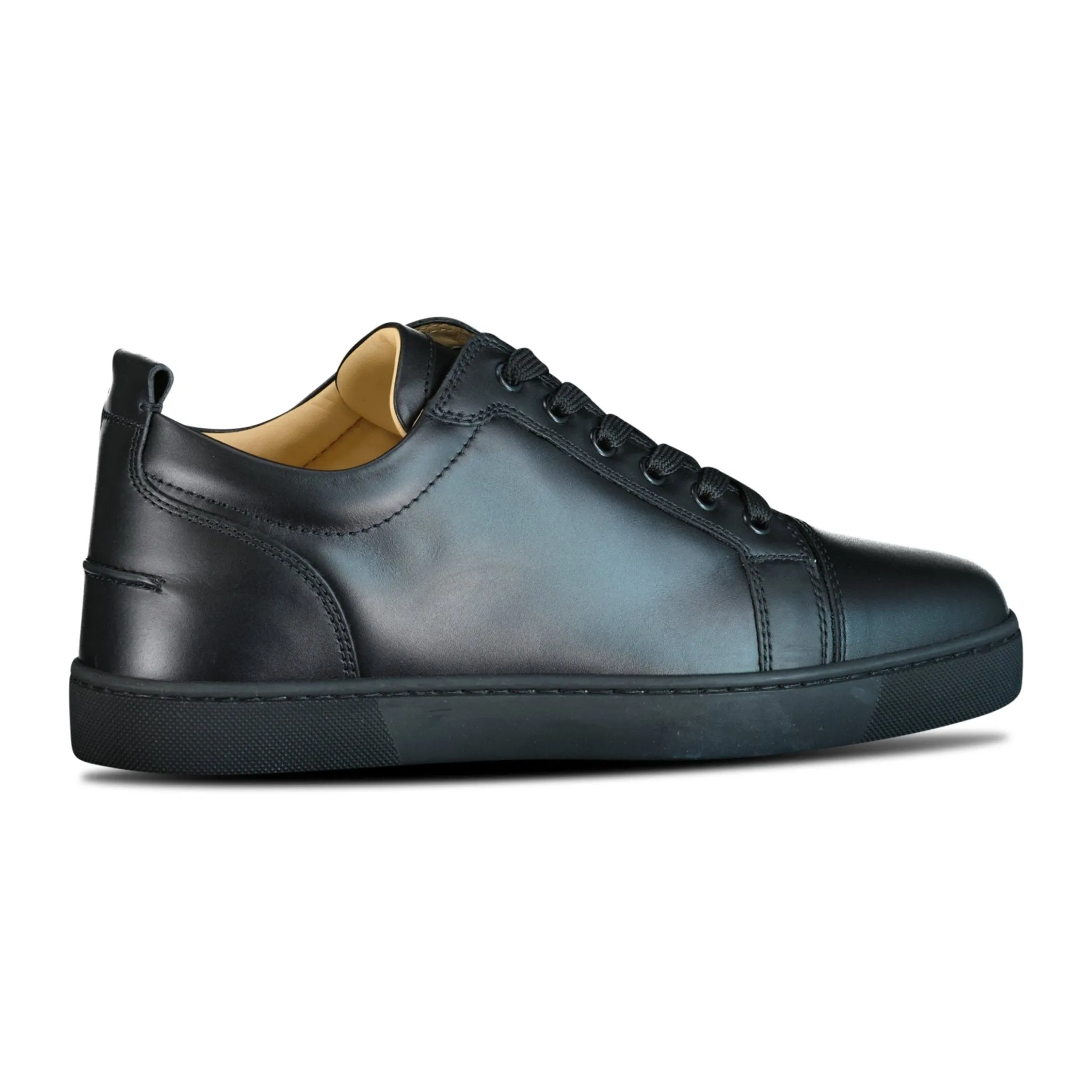 CHRISTIAN LOUBOUTIN  'LOUIS JUNIOR FLAT CALF' BLACK TRAINERS