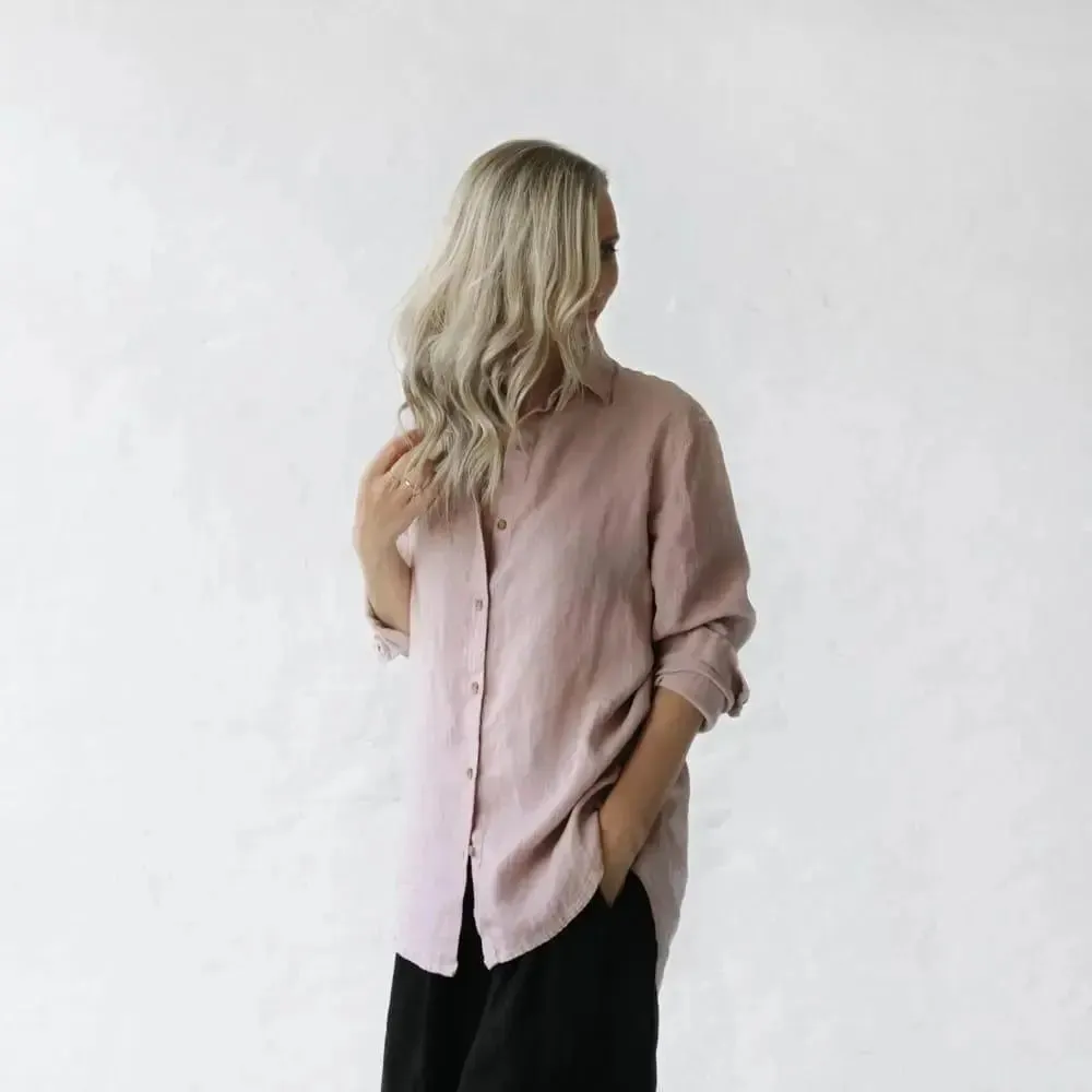 Classic linen shirt by Seaside Tones in 3 colours