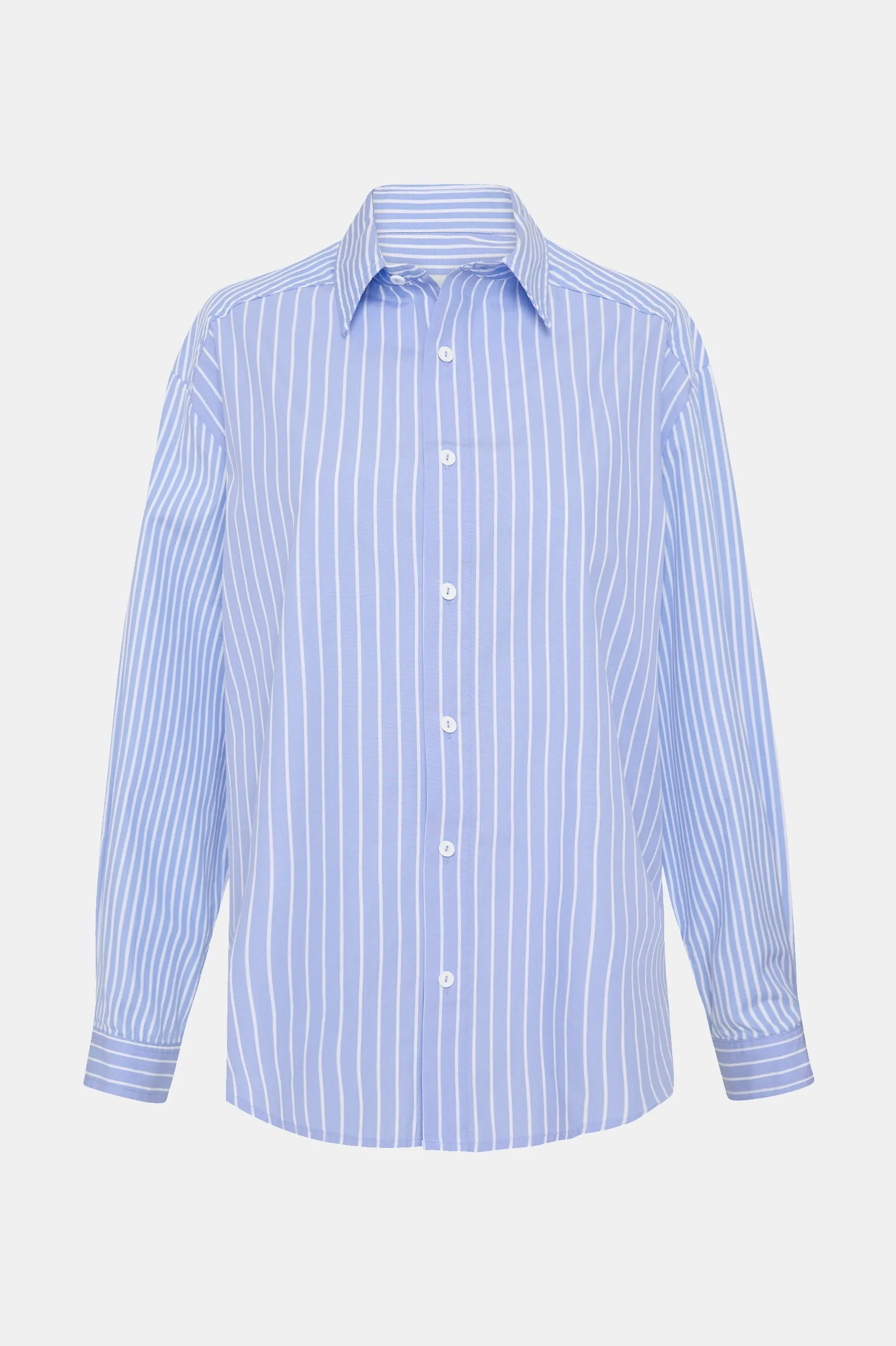 Contrast Stripe Shirt in Sky