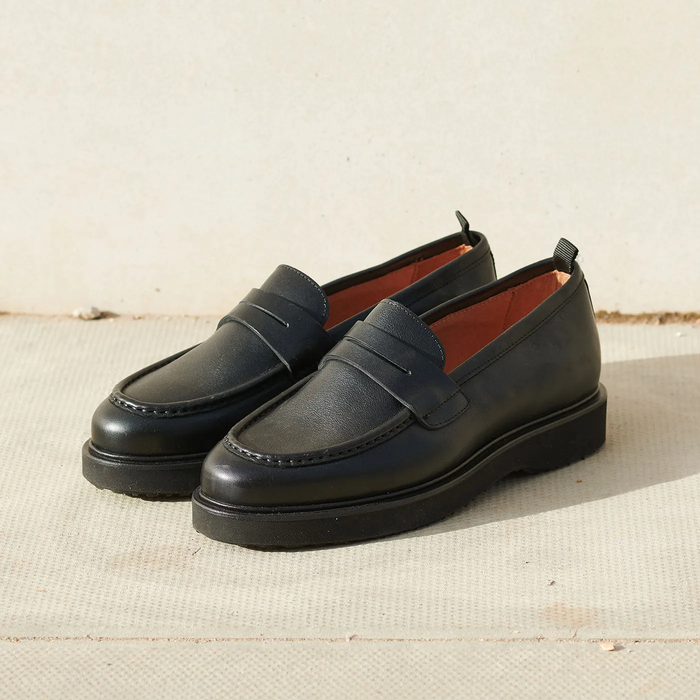 Cosmos loafer læder - BLACK