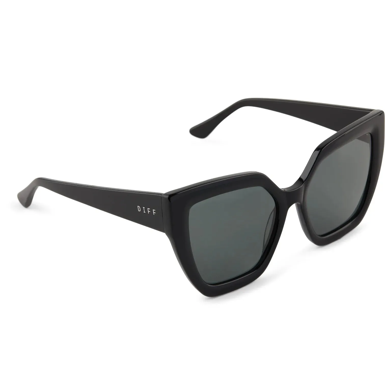 Diff Eyewear Blaire Black   Grey Polarized Sunglasses