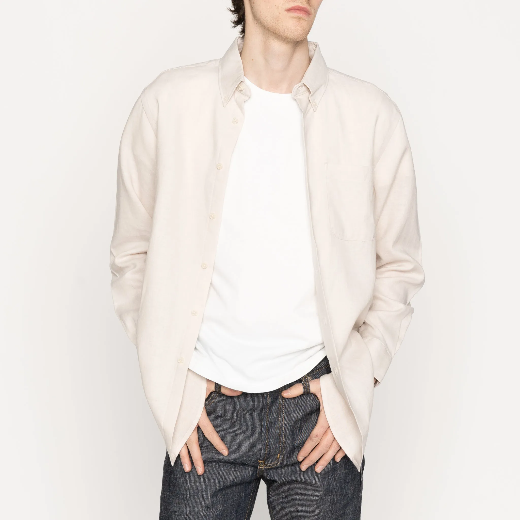 Easy Shirt - French Linen Fine Canvas - Ecru