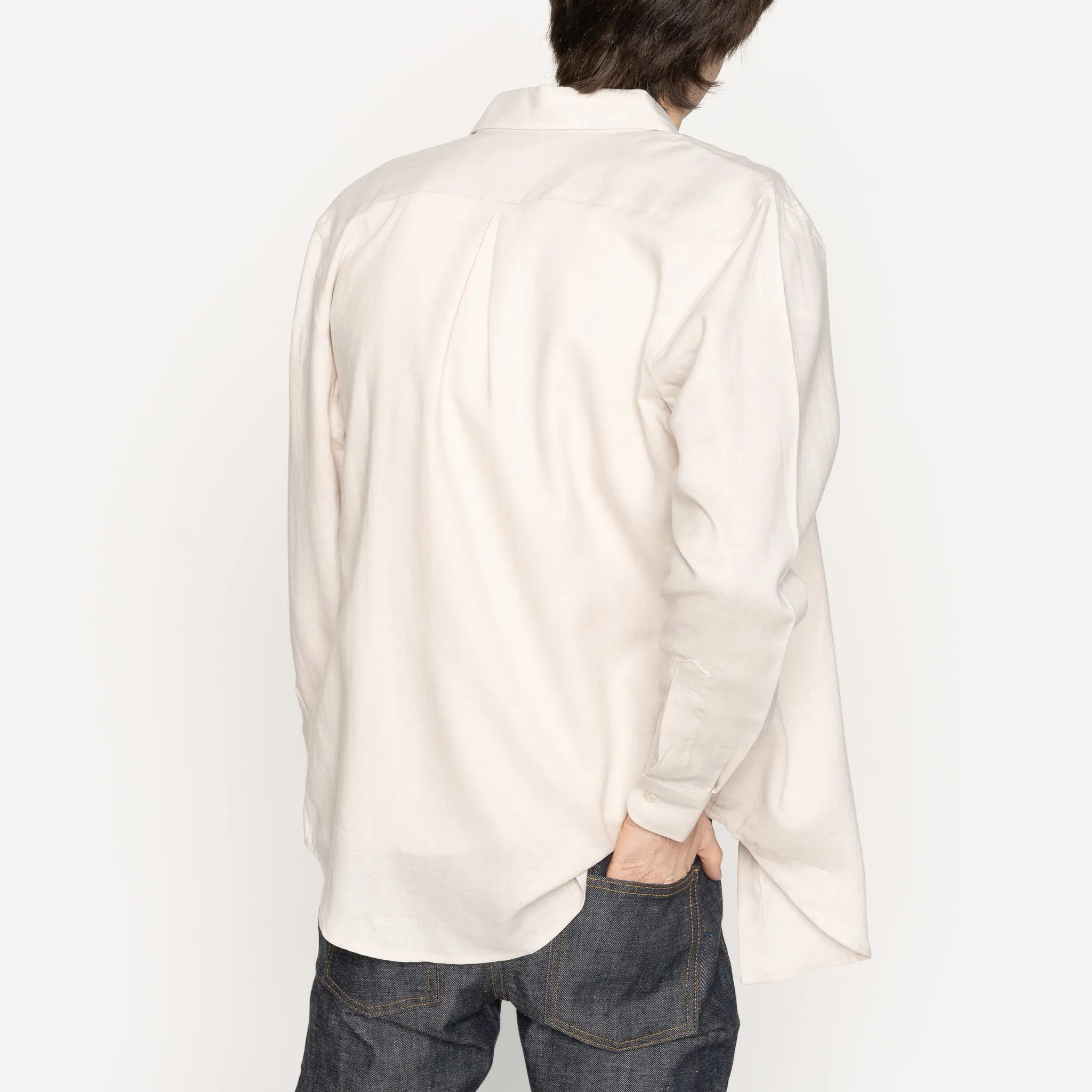 Easy Shirt - French Linen Fine Canvas - Ecru