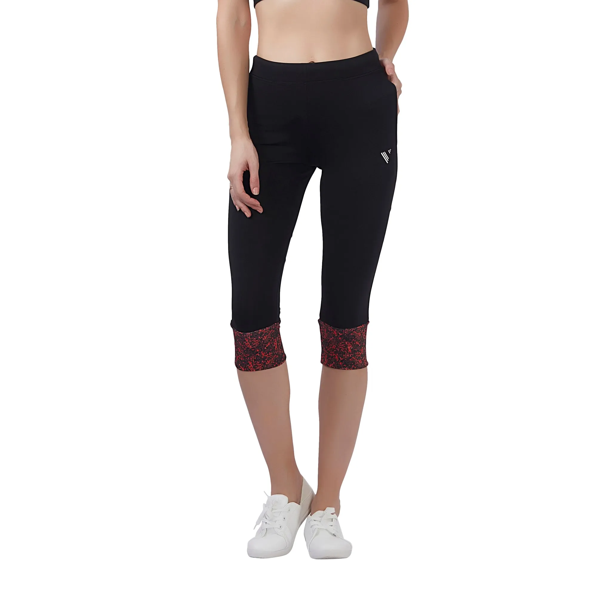 Energía (Dual Pocket) Women 3/4TH LEGGING (High Rise Waistband with hydro-dry Tech)