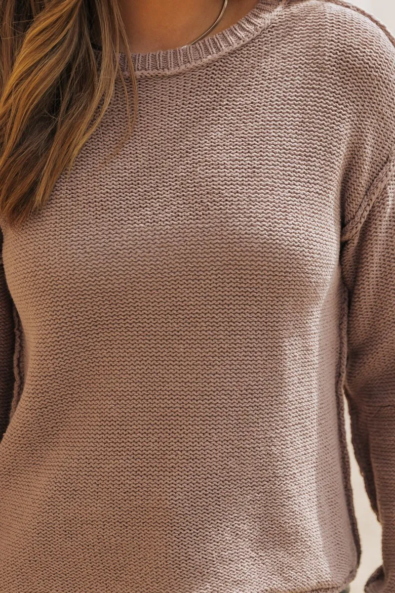 Everyday Fall Pullover Sweater - Mocha