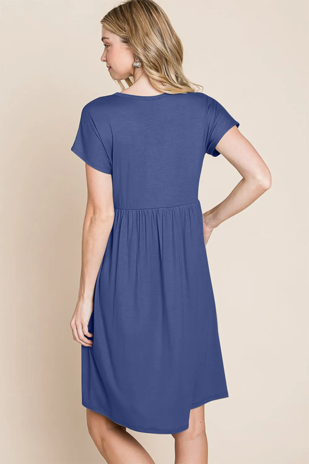 Feeling Blue Short Sleeve Dress