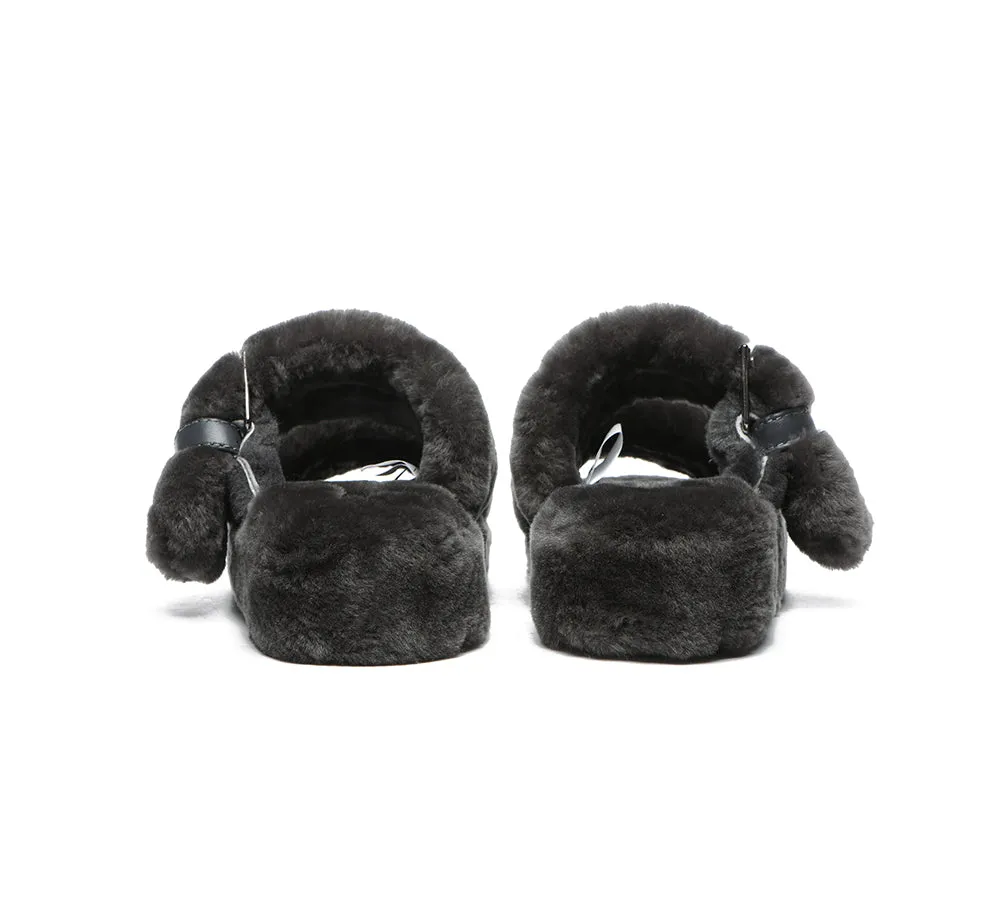 Fluffy Slides Women Jamia High Platform