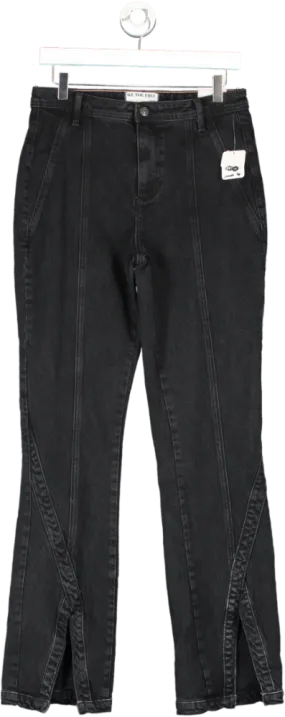 Free People Black Curvy Mona Flared Jean W28