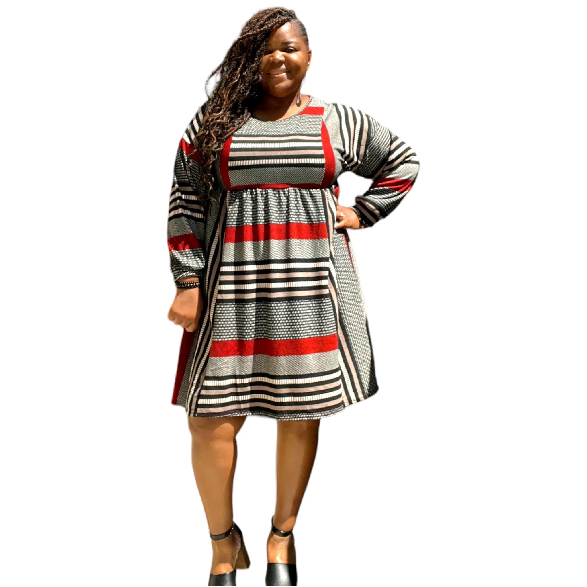 Georgia Plus Size Stripe Dress