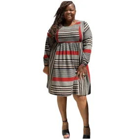 Georgia Plus Size Stripe Dress