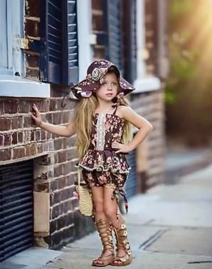 Girls Floral Print Summer 2 Pcs Set - ONLY 5 LEFT !!!