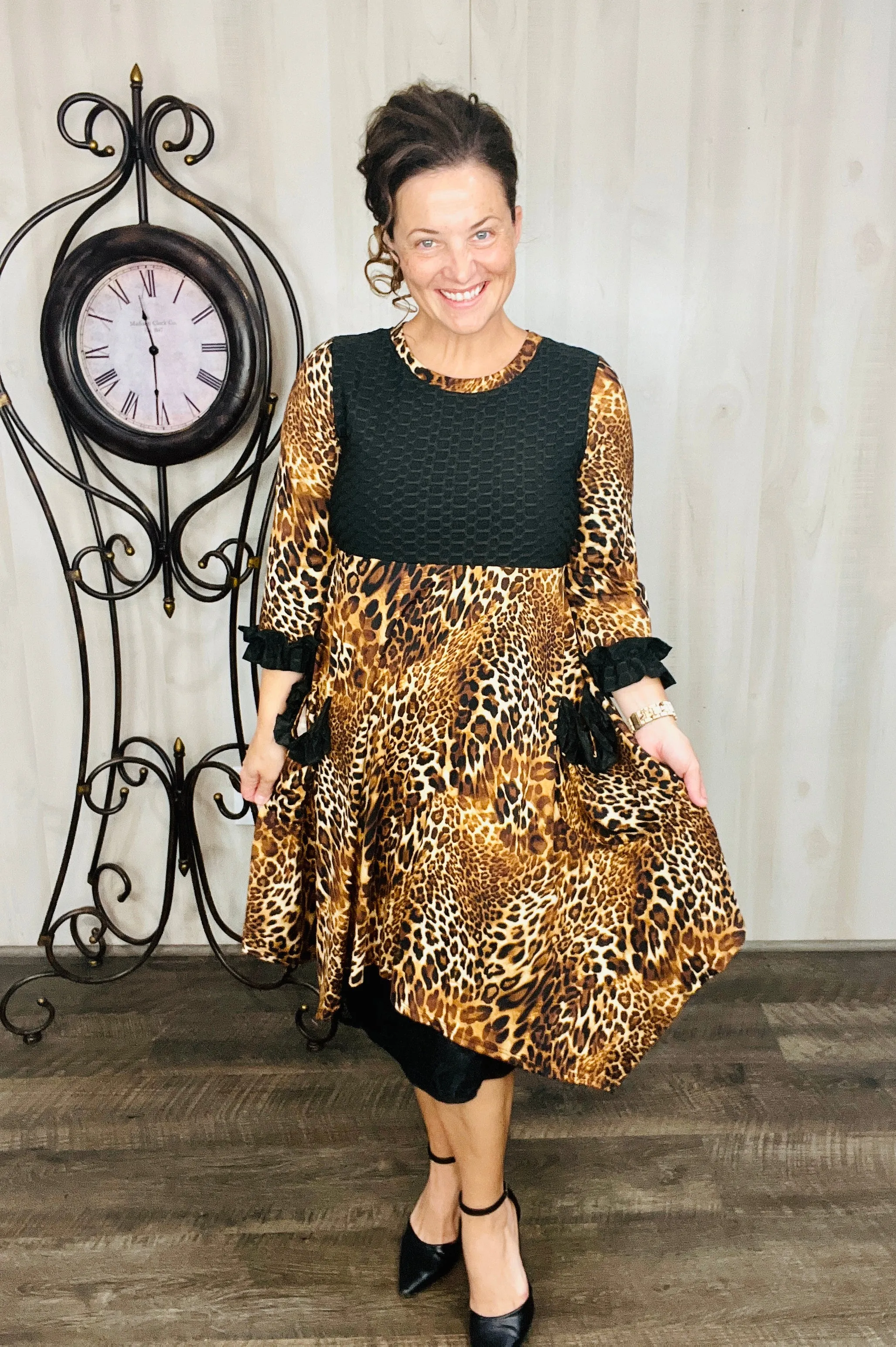 Glorious Leopard & Ruffle Tunic