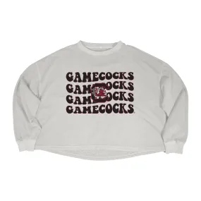 Groovy Gal Crop Crewneck in University of South Carolina