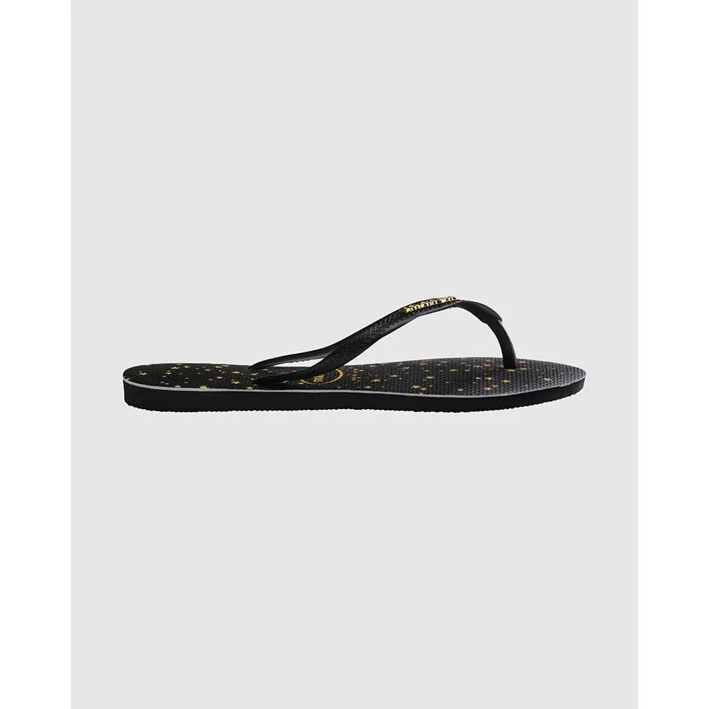 Havaianas Slim Metal Logo Stars Black/Gold