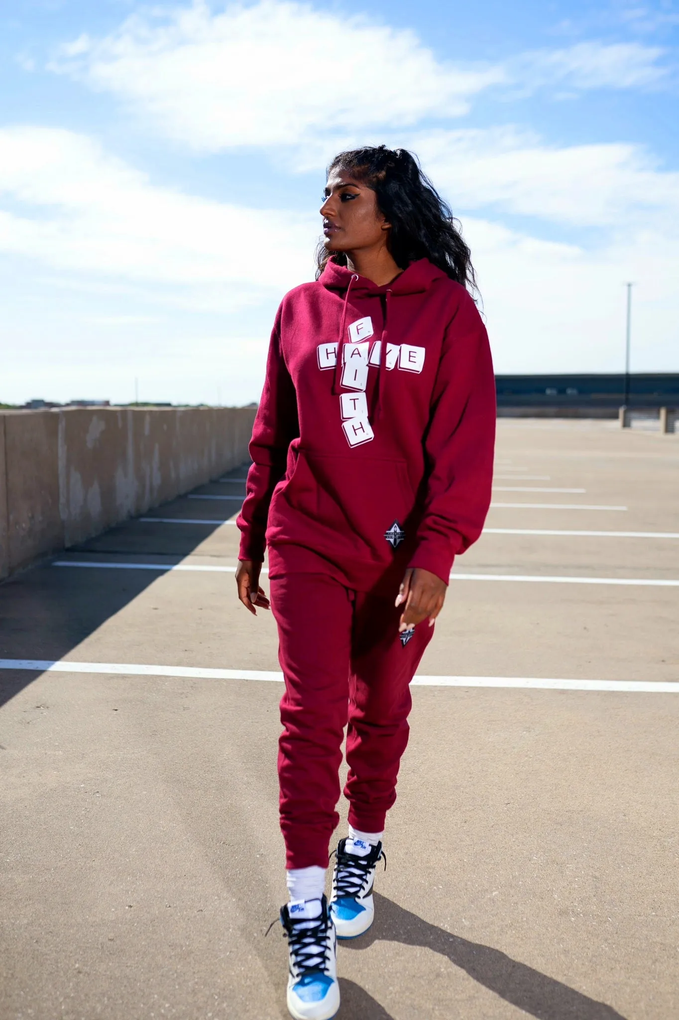 Have Faith Scrabble Premium Hoodie   Jogger Set (multiple color options)