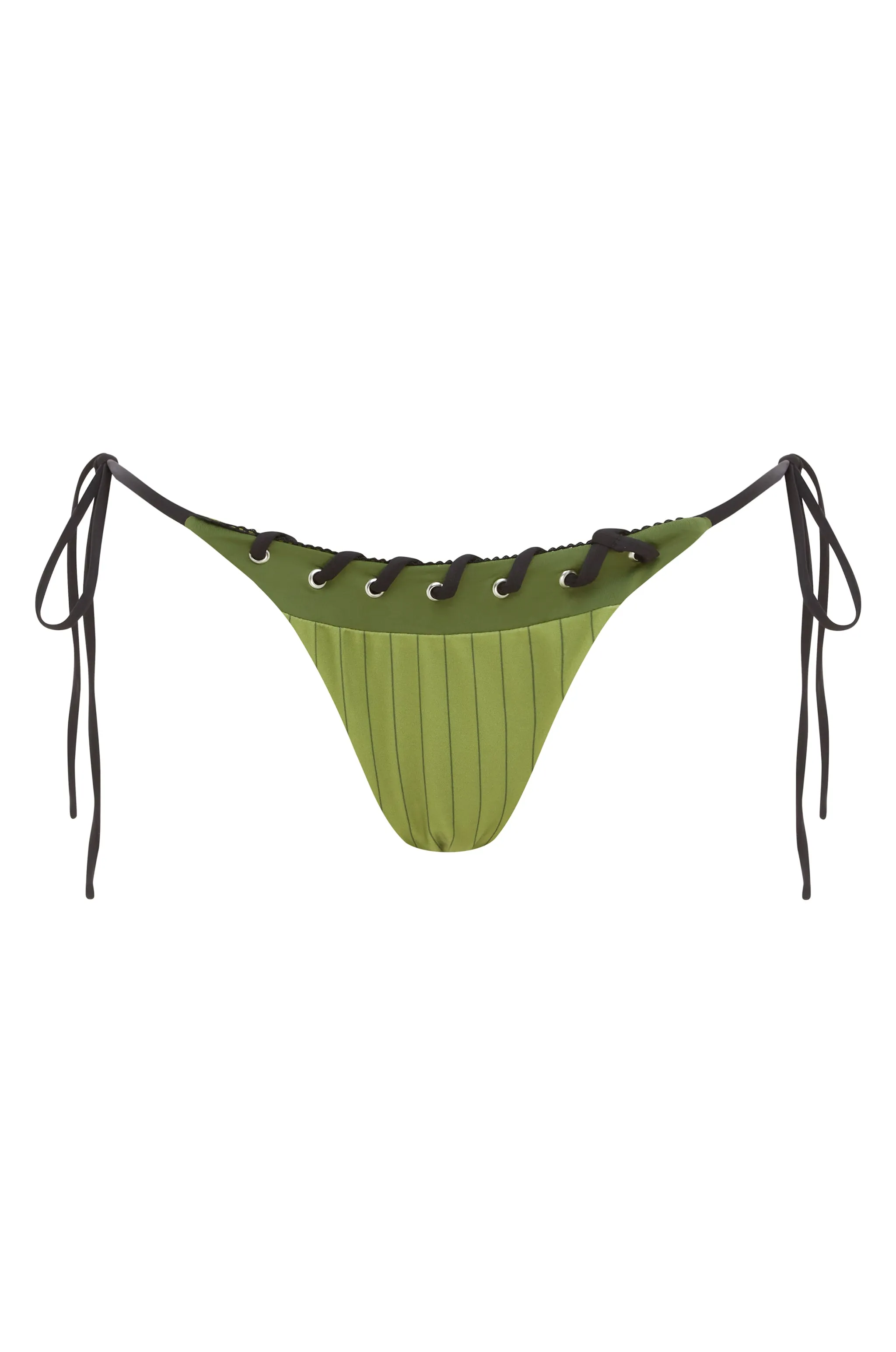 Juni Bikini Bottom | Khaki Pinstripe