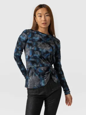 Kensal Twist Long Sleeve Tee - Blue Skyfall