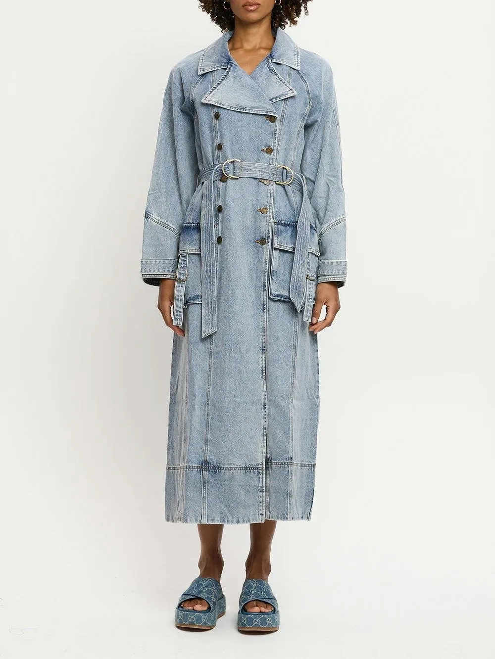 Kivari Olivia Denim Trench Coat