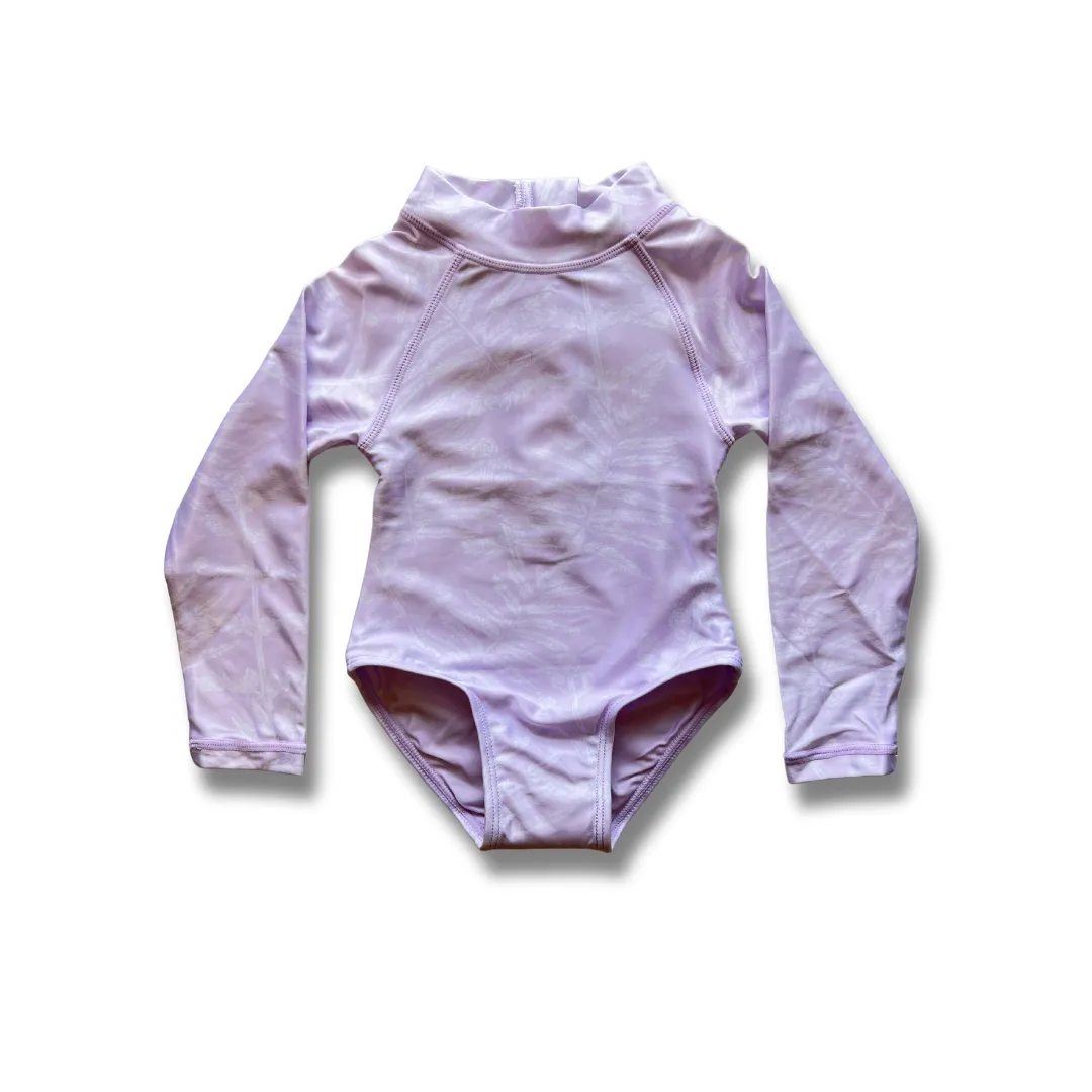 Lavender Neke Fern Girls One Piece Eco-Friendly Swimsuits