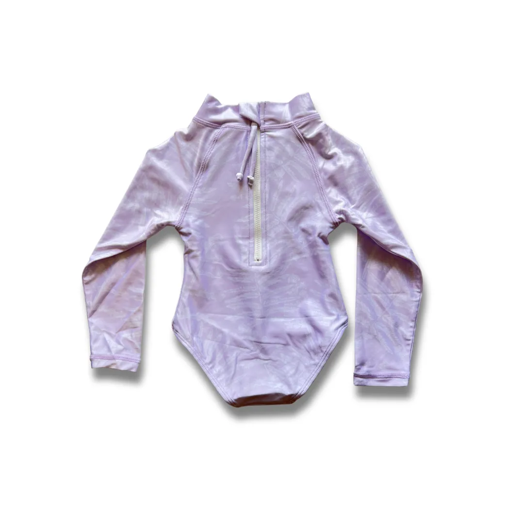 Lavender Neke Fern Girls One Piece Eco-Friendly Swimsuits