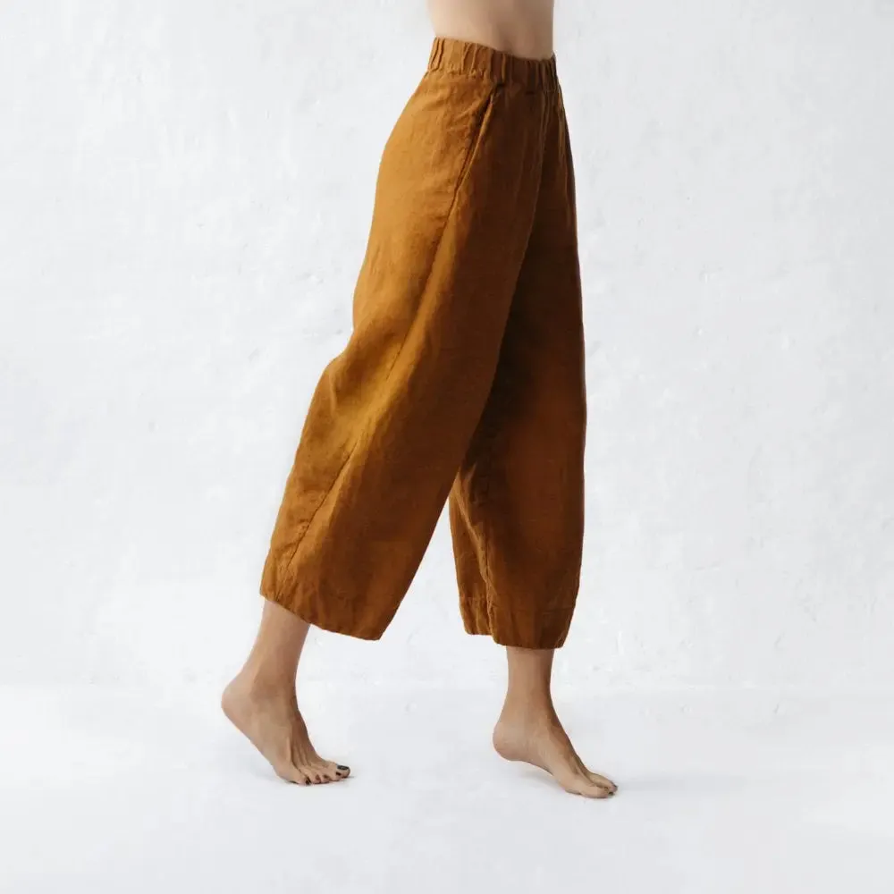 Linen mustard pants Uma by Seaside Tones