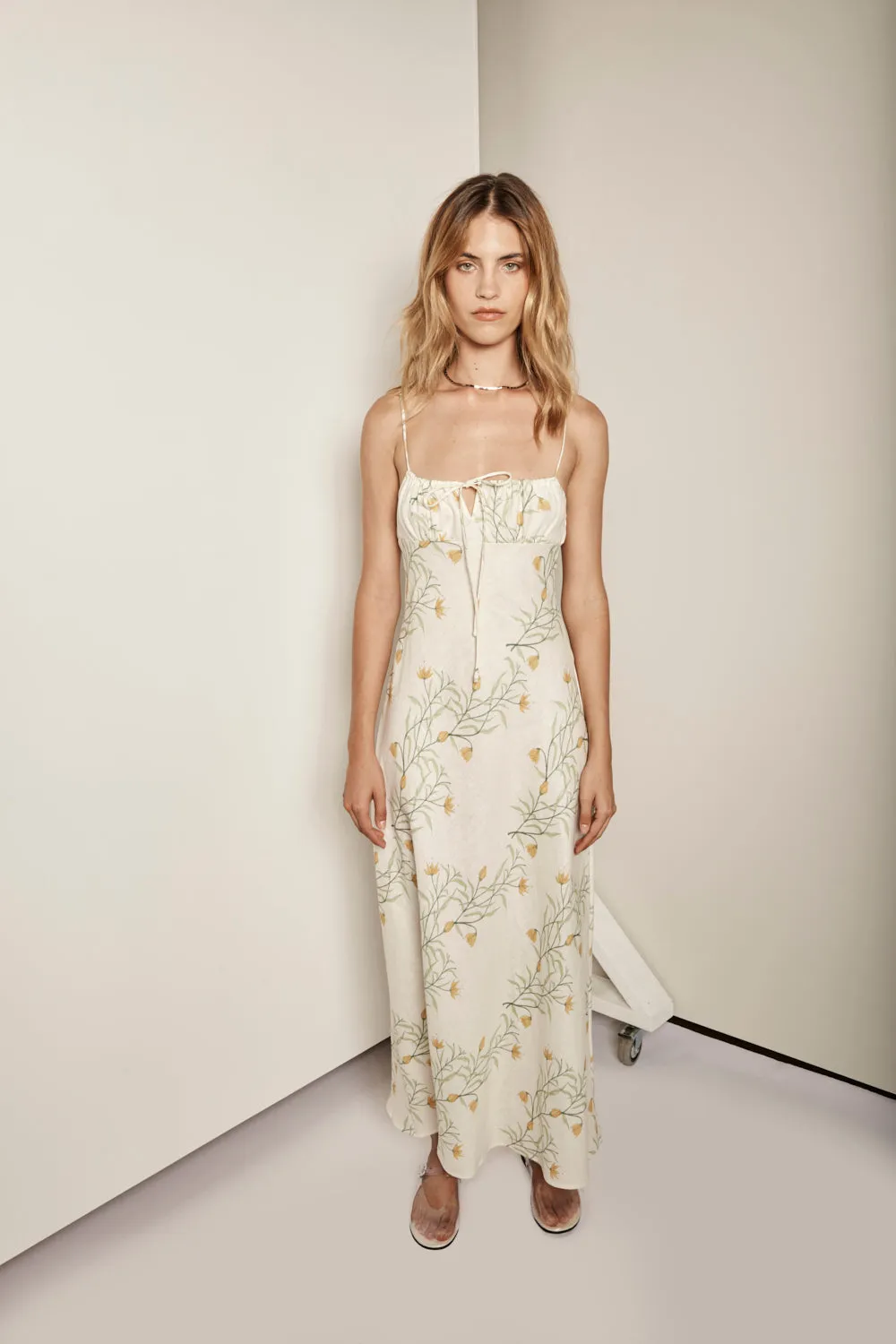 Matilda Linen Bias Cut Maxi Dress Florette