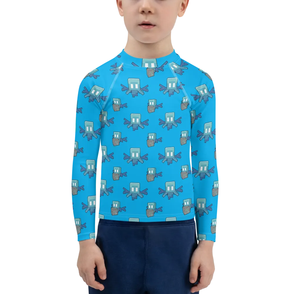 Minecraft Allay All Over Print Kids Rash Guard