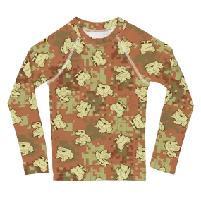 Minecraft Camo Frog All Over Print Kids Rash Guard