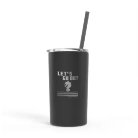 Minecraft Let's Go Out Creeper Laser Engraved Mini Tumbler