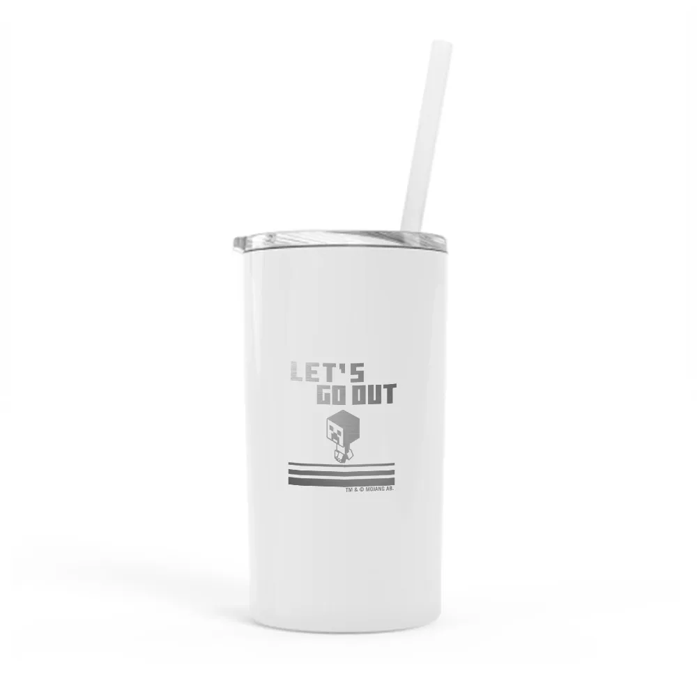 Minecraft Let's Go Out Creeper Laser Engraved Mini Tumbler