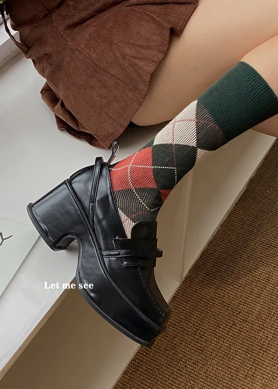 Perfect Argyle tall socks