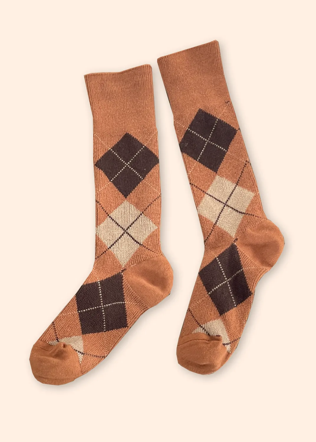 Perfect Argyle tall socks