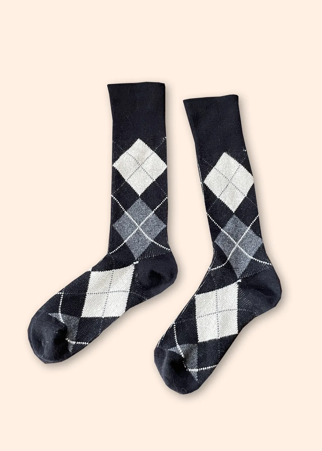 Perfect Argyle tall socks