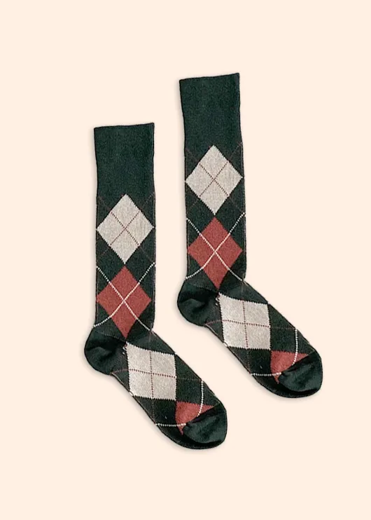 Perfect Argyle tall socks