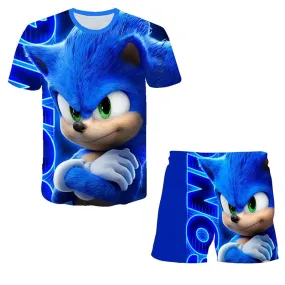 Sonic t shirt and shorts set