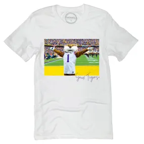 Stadium Short Sleeve T-shirt in White - Louisiana State University