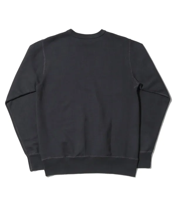 SUGARCANE BUZZ RICKSON SET-IN CREW NECK SWEATSHIRT - BLACK