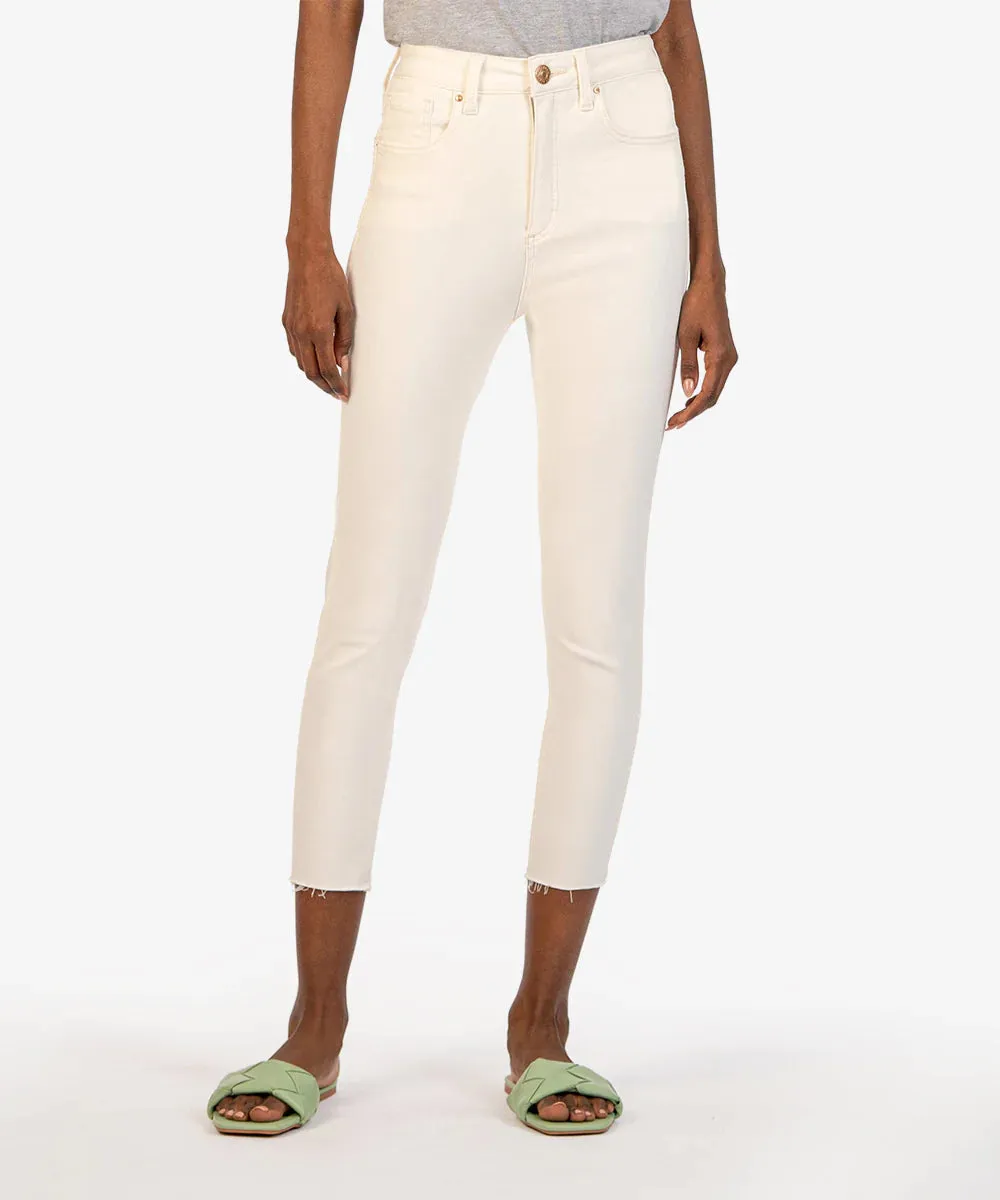 The Connie High Rise Crop Skinny - Ecru