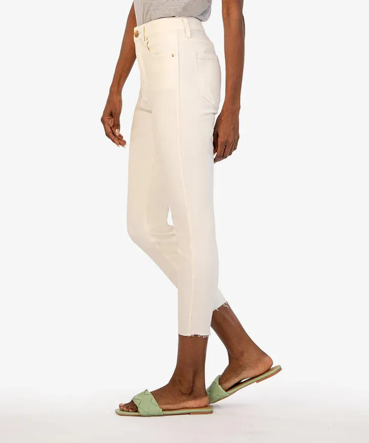 The Connie High Rise Crop Skinny - Ecru