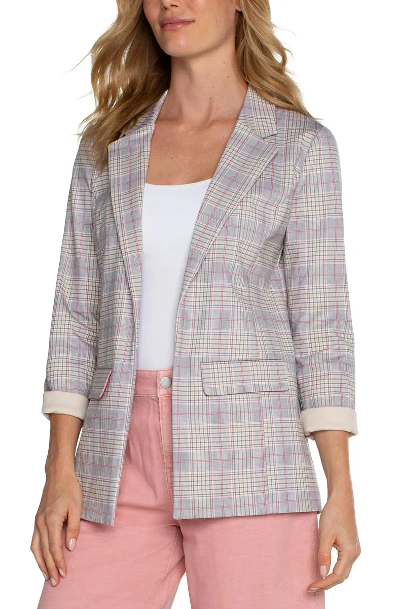 The Janelle Plaid Boyfriend Blazer