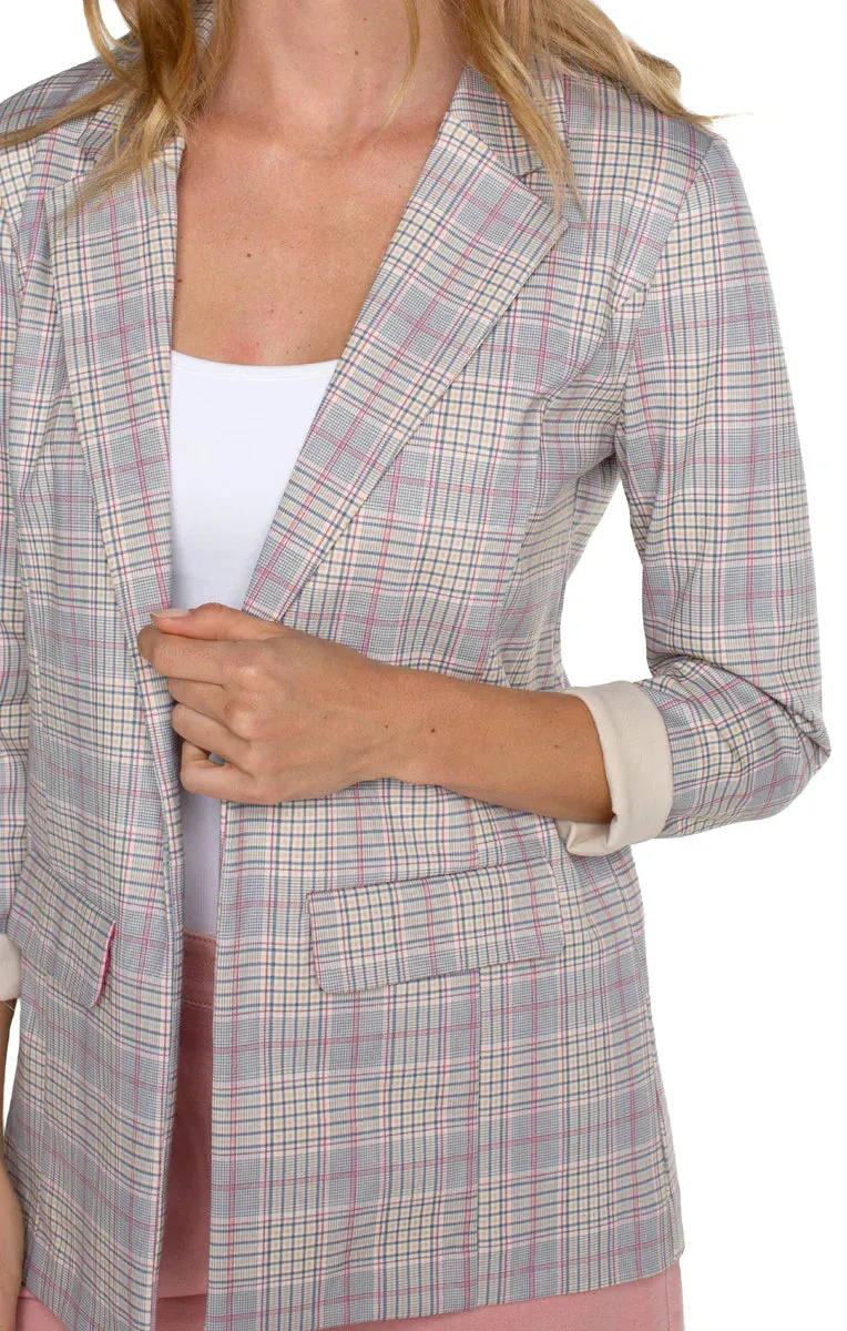 The Janelle Plaid Boyfriend Blazer