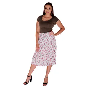 The Marley Floral Wrap Skirt - Rose