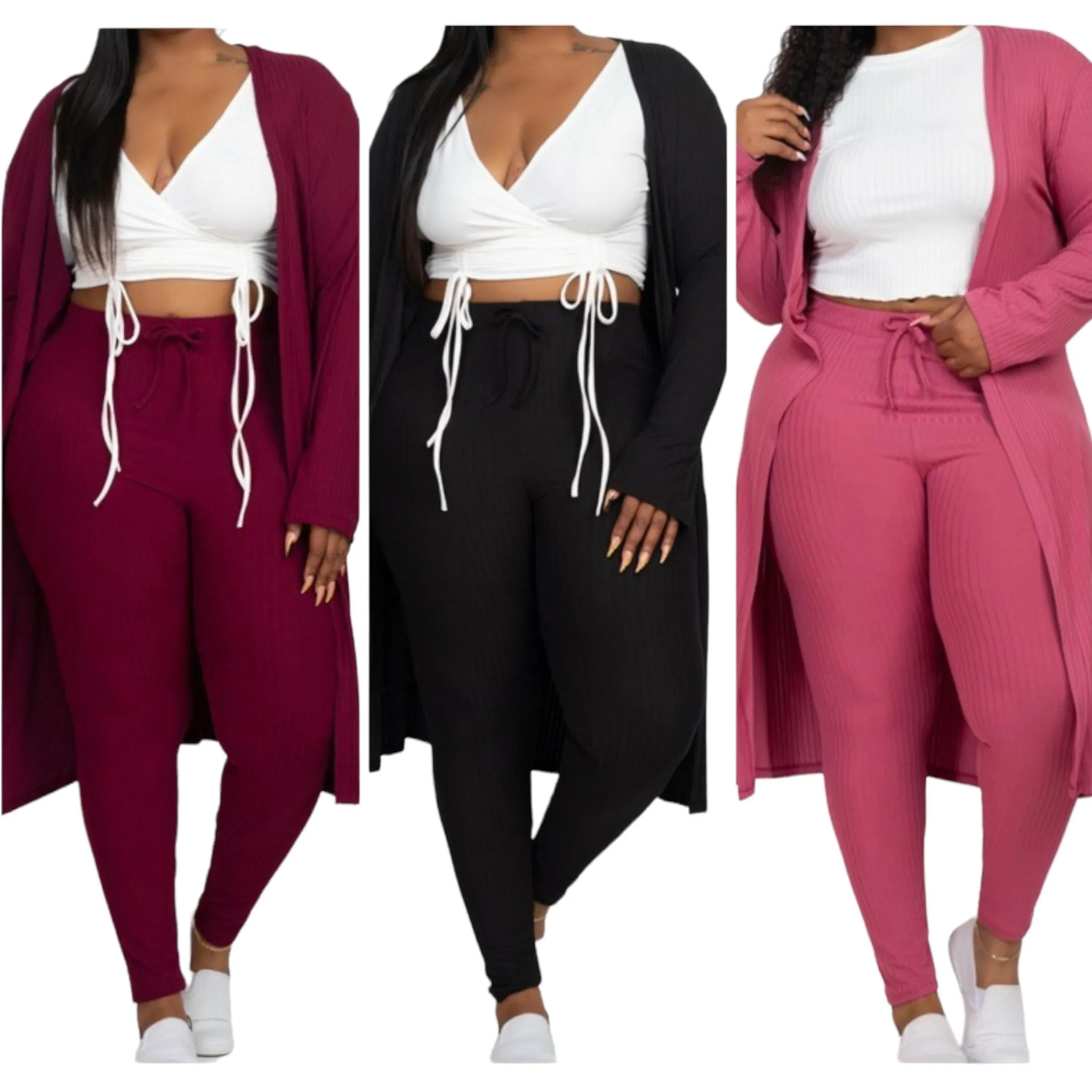 The Nora Plus Size Cardigan Set