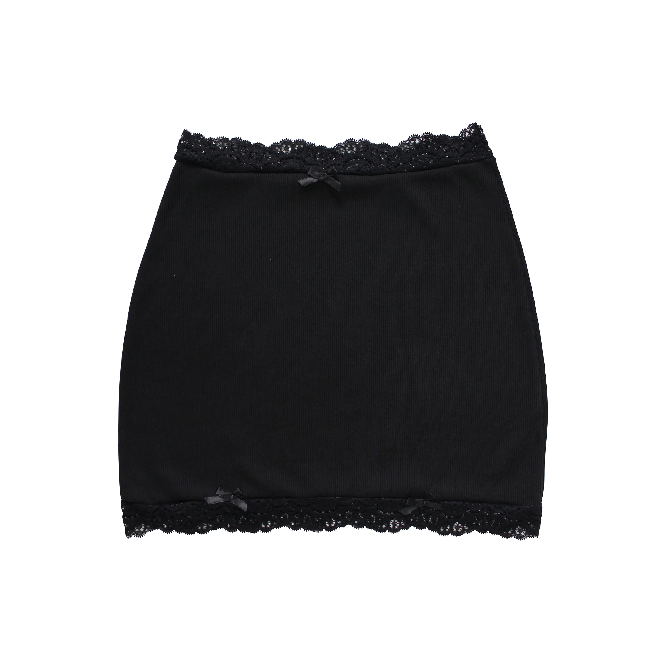 Theodora Skirt Black Rib