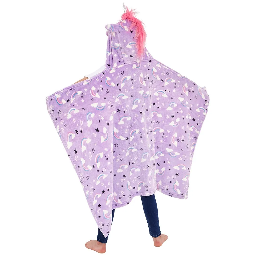 Unicorn Hooded Cuddle Blanket