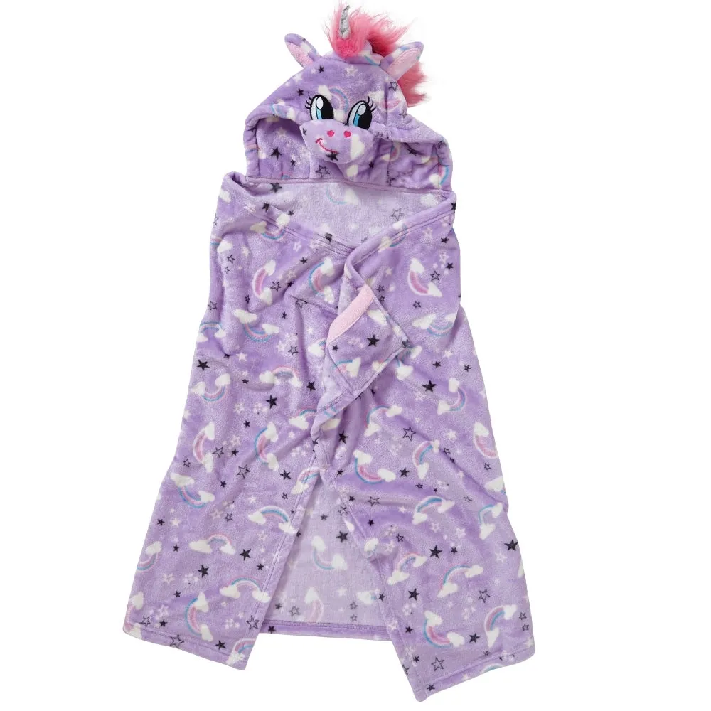 Unicorn Hooded Cuddle Blanket